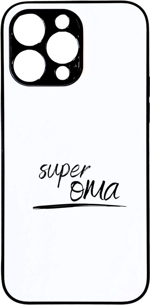 Hacebo® - super oma telefoonhoesje - Oma - de beste oma - telefoonhoesjes - verjaardagscadeau - verjaardag - cadeau - cadeautje voor oma - oma artikelen - kado - geschenk - gift - hoesje geschikt voor iPhone 14 Pro Max