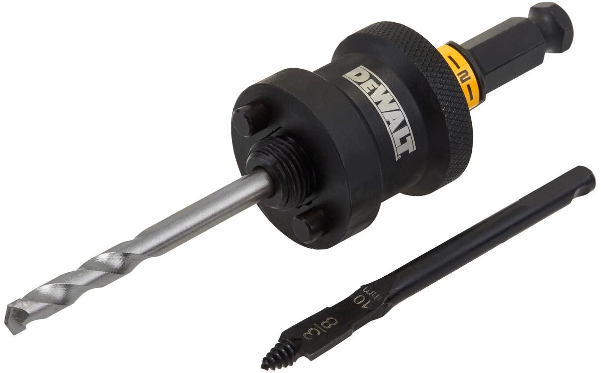 DeWALT DT20631 Quick Connect Adapter 1/2 voor 32-152mm Gatzagen met Platte Centreerboor voor Hout