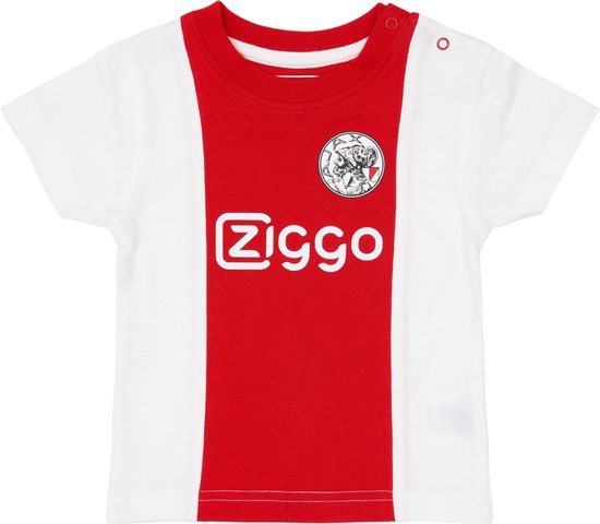 Ajax-baby t-shirt wit rood wit