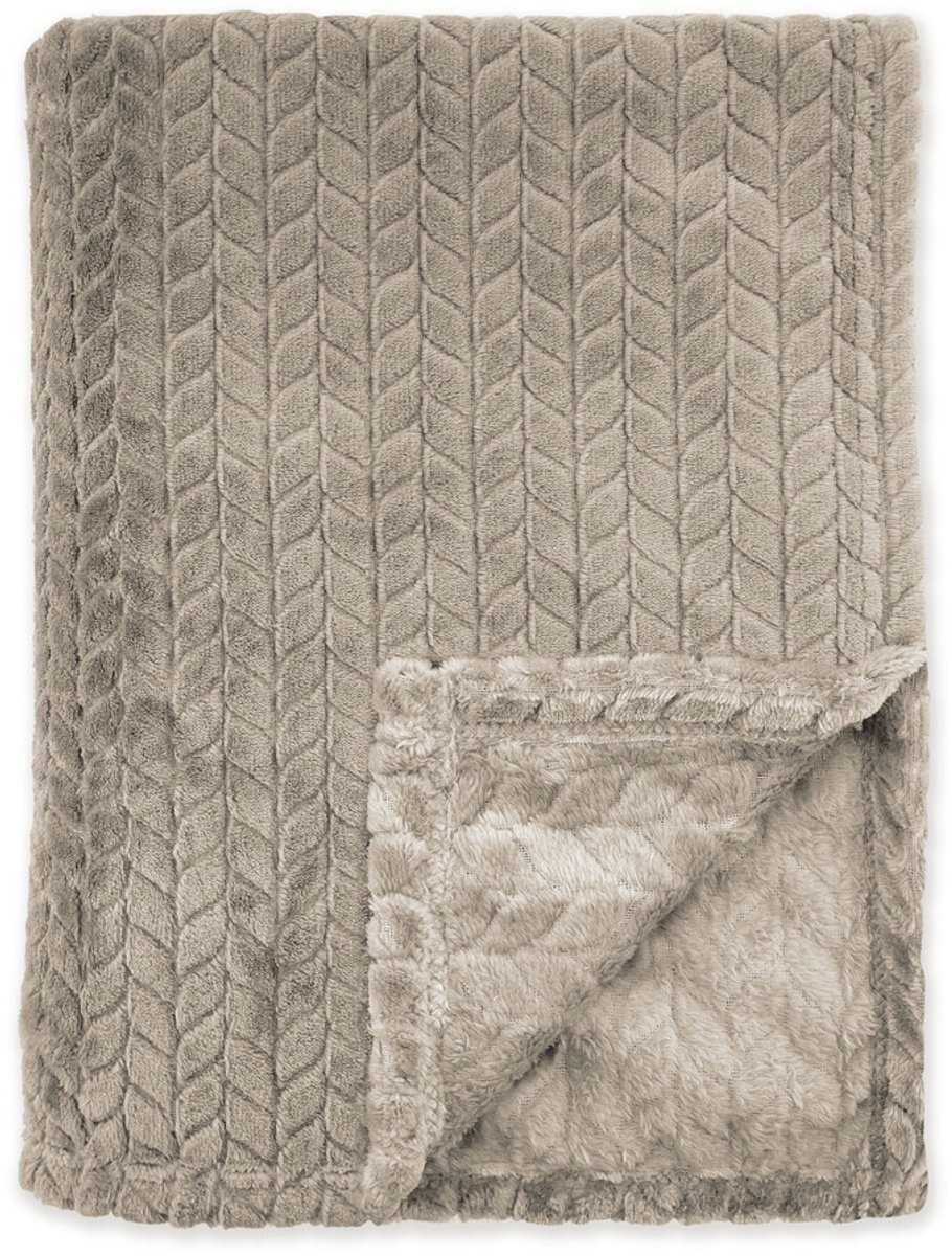Byrklund Plaid Twill Touch - 150x200 - 100% Polyester - Taupe