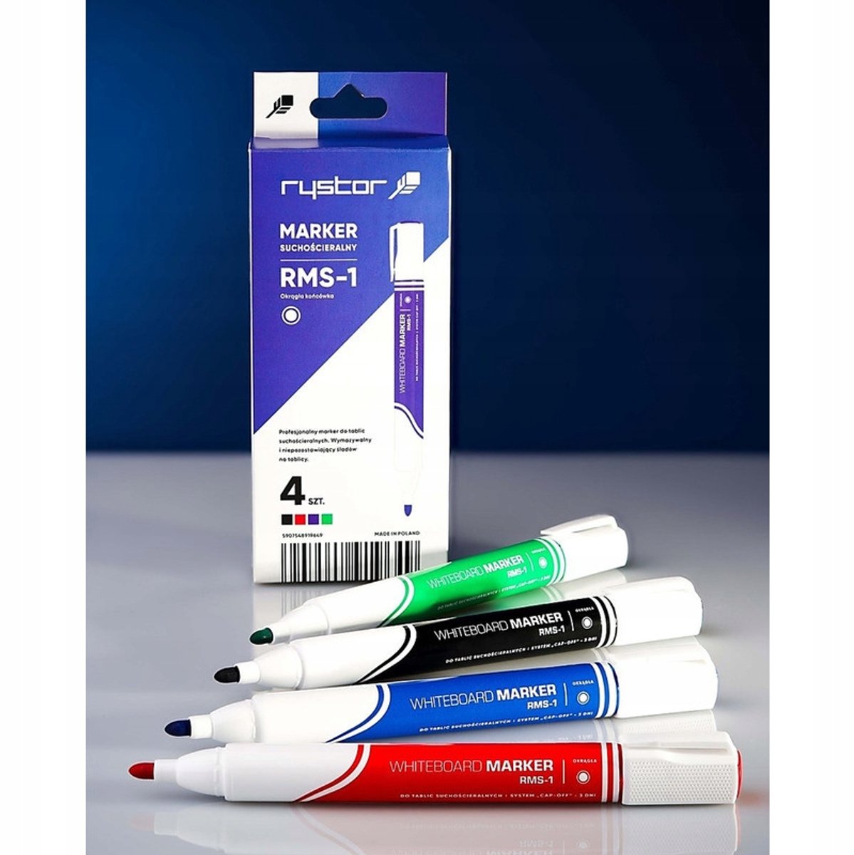 Rystor RMS-1 whiteboardmarkers - set van 4 kleuren