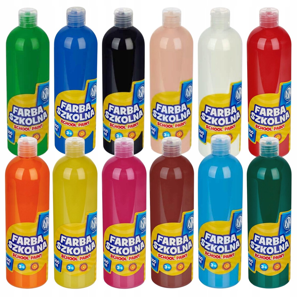 Astra Plakkaatverfset - 12 kleuren, 6 liter