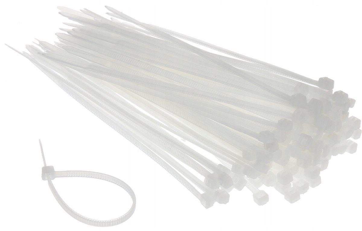 Kabelbinders Wit UV 300x4mm 100 stuks