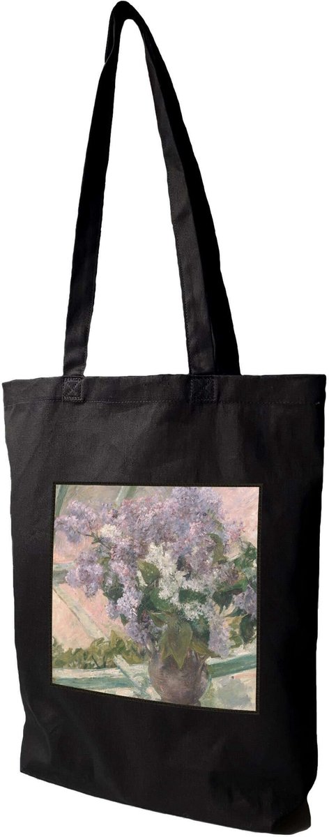 Shopper Tas met Mary Cassatt "Bzy in het raam" Print - Katoen
