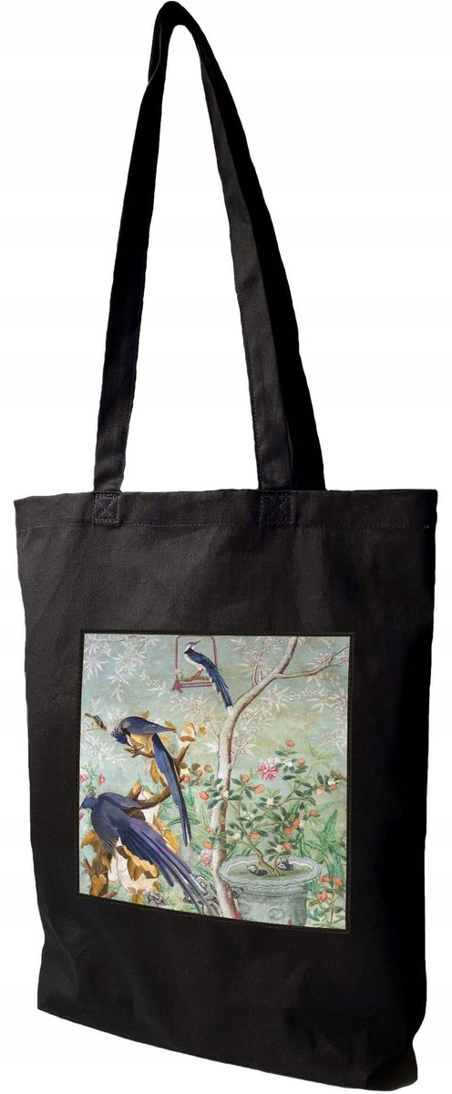Stijlvolle Shopper Heap met Audubon Magpie Print - 100% Katoen