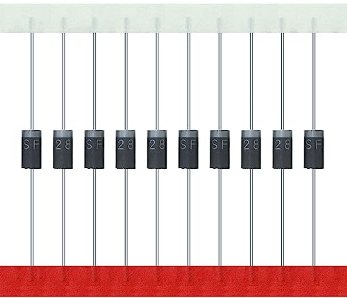 Gelijkrichterdiode 2 A 600 V - Snelle Herstel Diodes DO-15 (Verpakking van 100 Stuks)