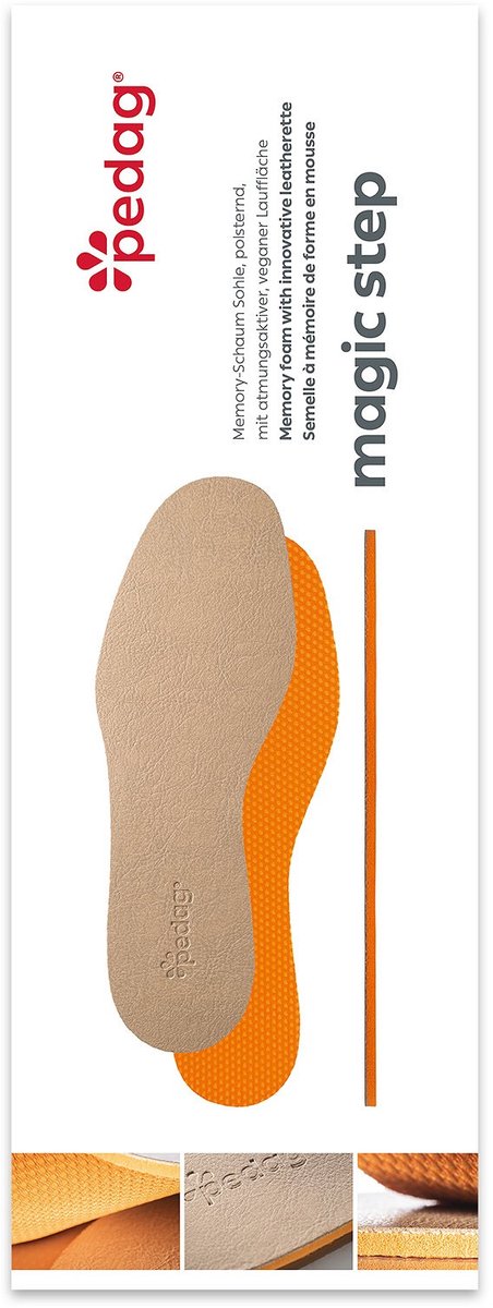 Pedag Magic Step | Inlegzolen | Vegan leer | Ontlast gewrichten | Maat: 36 t/m 46