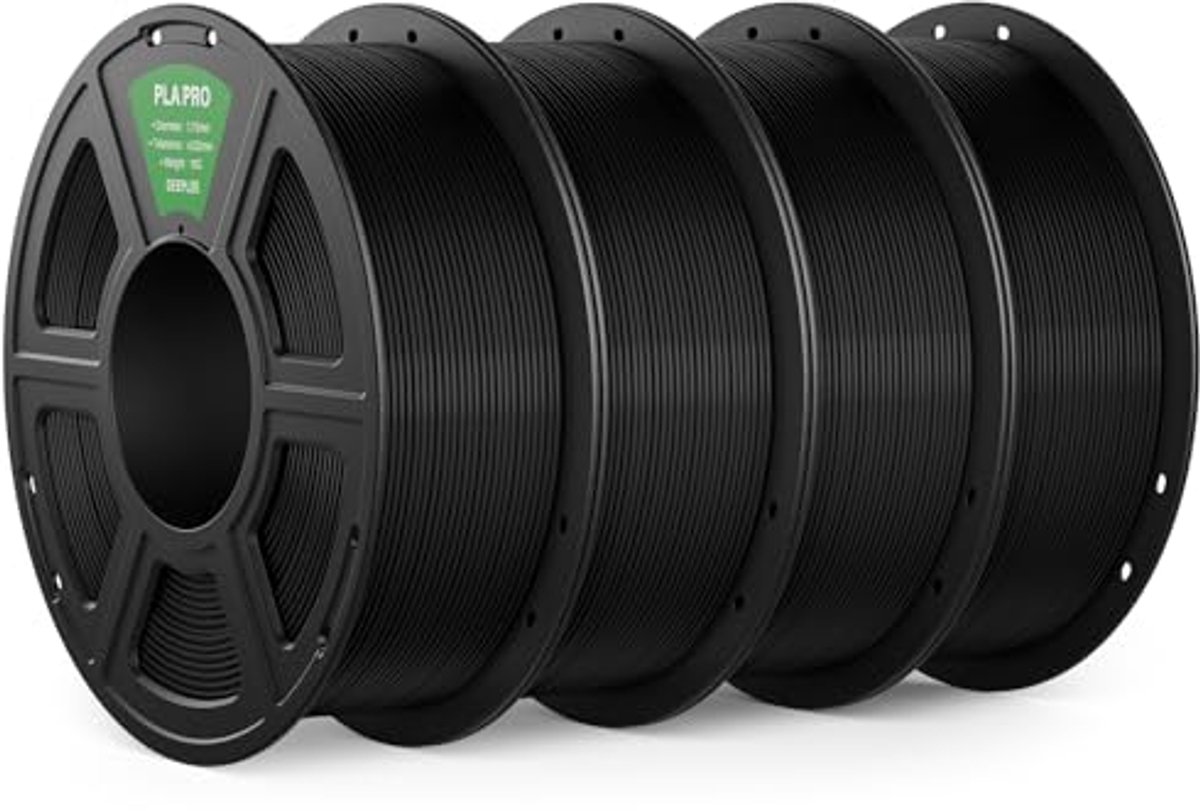 PLA Pro filament zwart 1,75 mm 4 kg voor 3D-printers - hoge sterkte en maatnauwkeurigheid