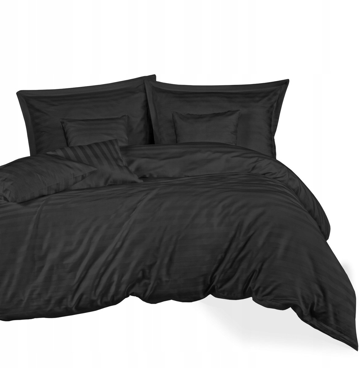 Luxe Bamboe Katoenen Beddengoedset 220x200 Zwart 7-delig