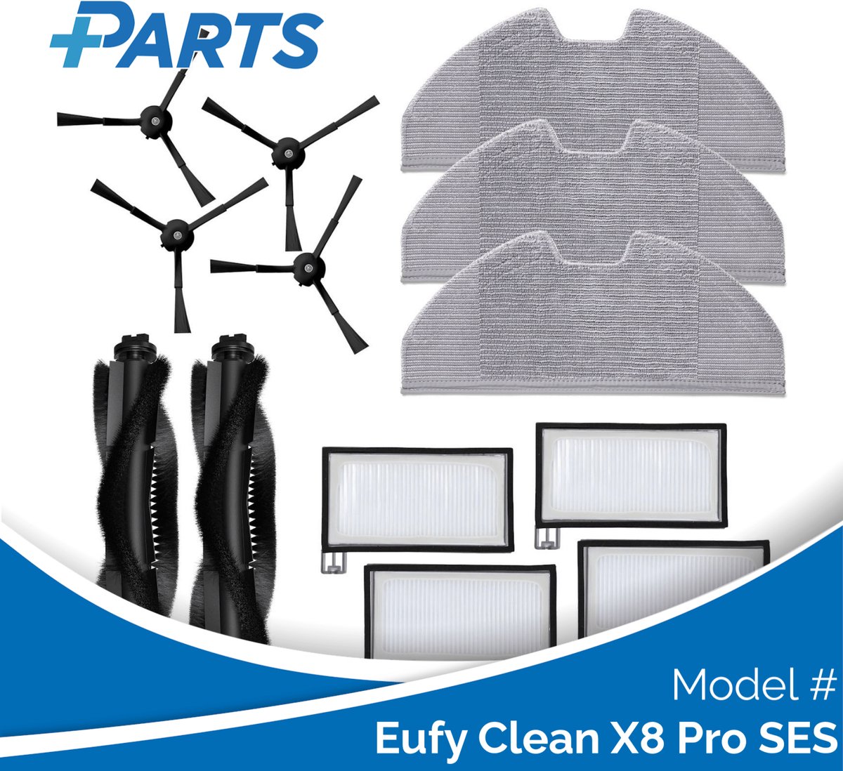 Eufy Clean X8 Pro SES Onderhoudsset (Plus.Parts® alternatief voor T29F8011)