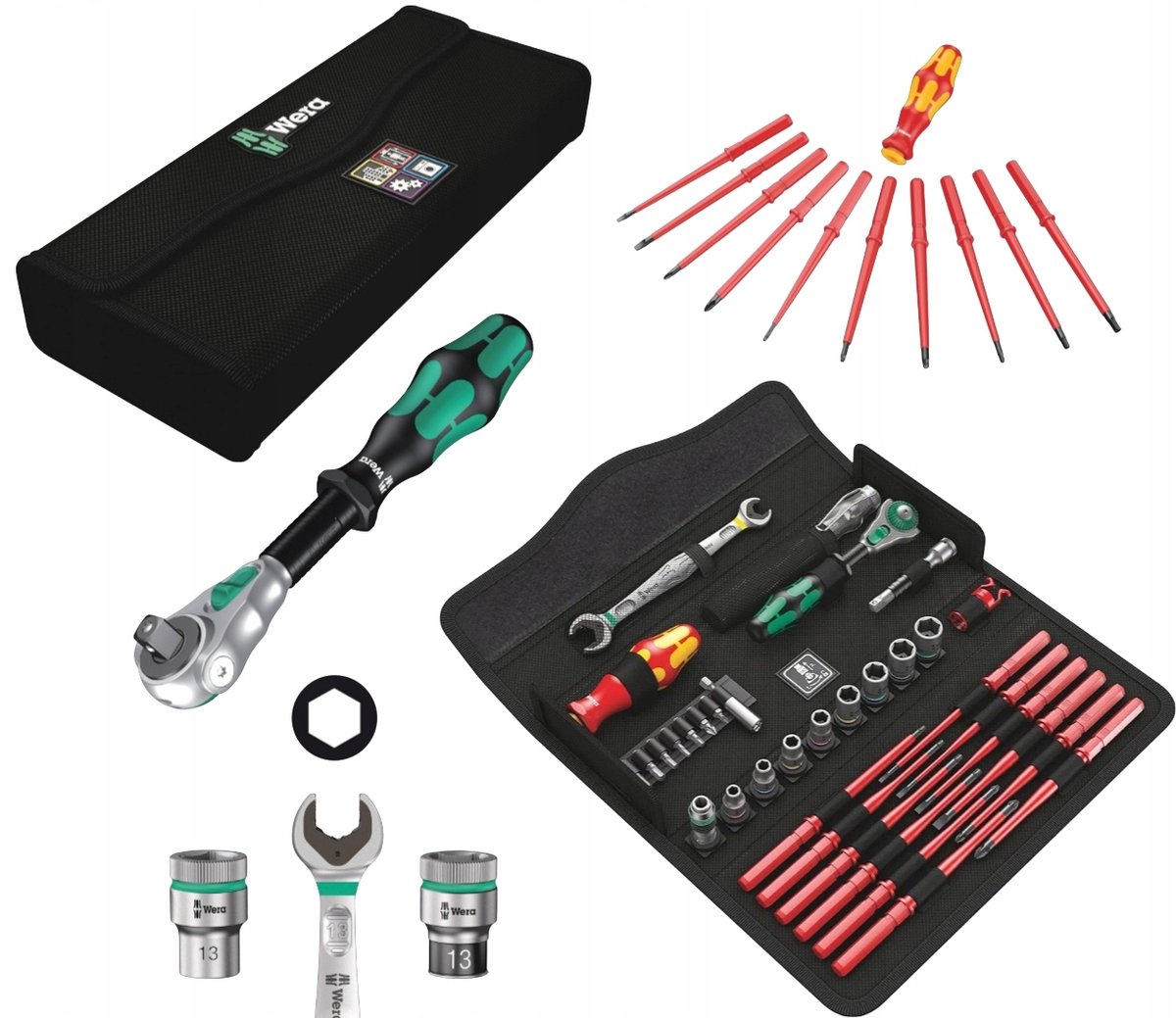 Wera Precisie Gereedschapset KK W1 35-delig met Ratel en VDE Grip
