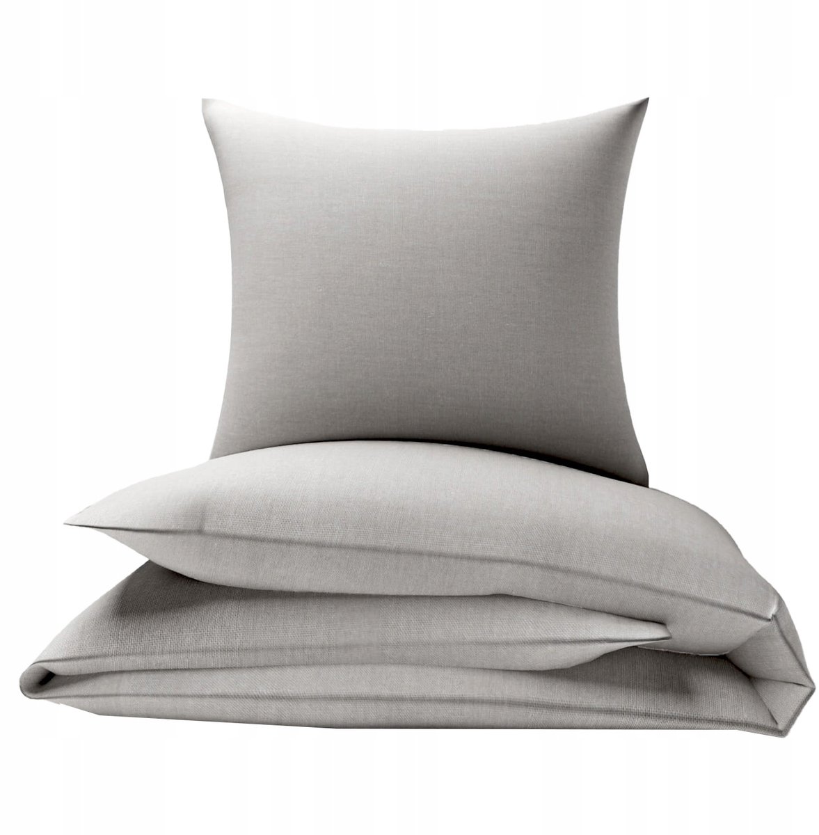 Image of 100% Katoenen Dekbedovertrek Set 100x140cm Zilver - NYKS