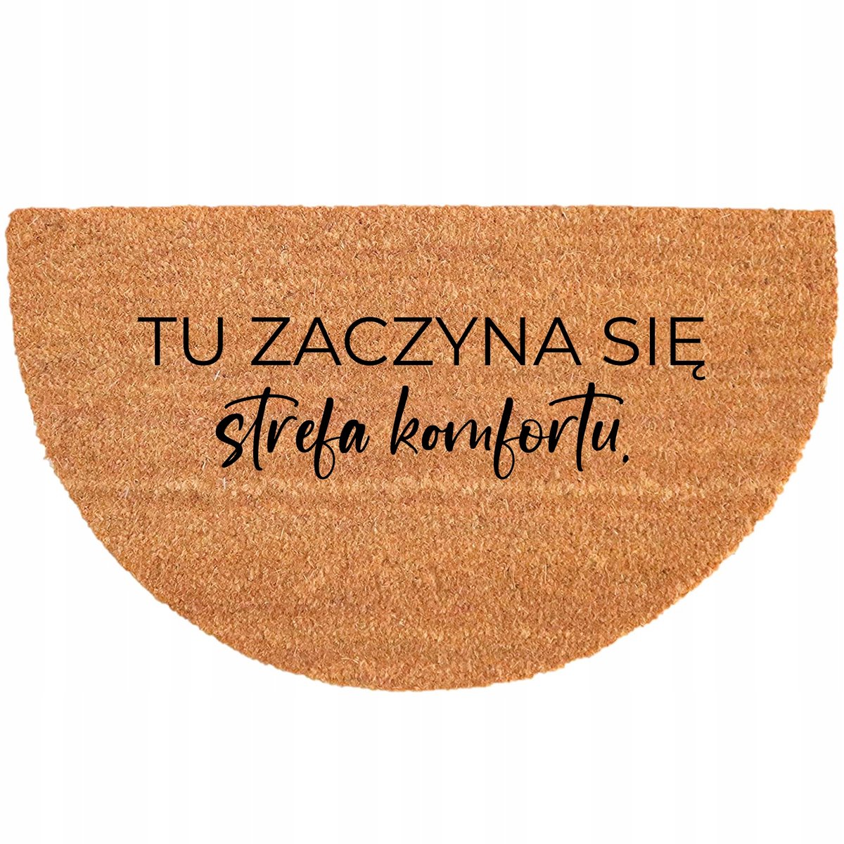 Halvemaanvormige deurmat van kokosvezel 40x70cm - Antislip en duurzaam