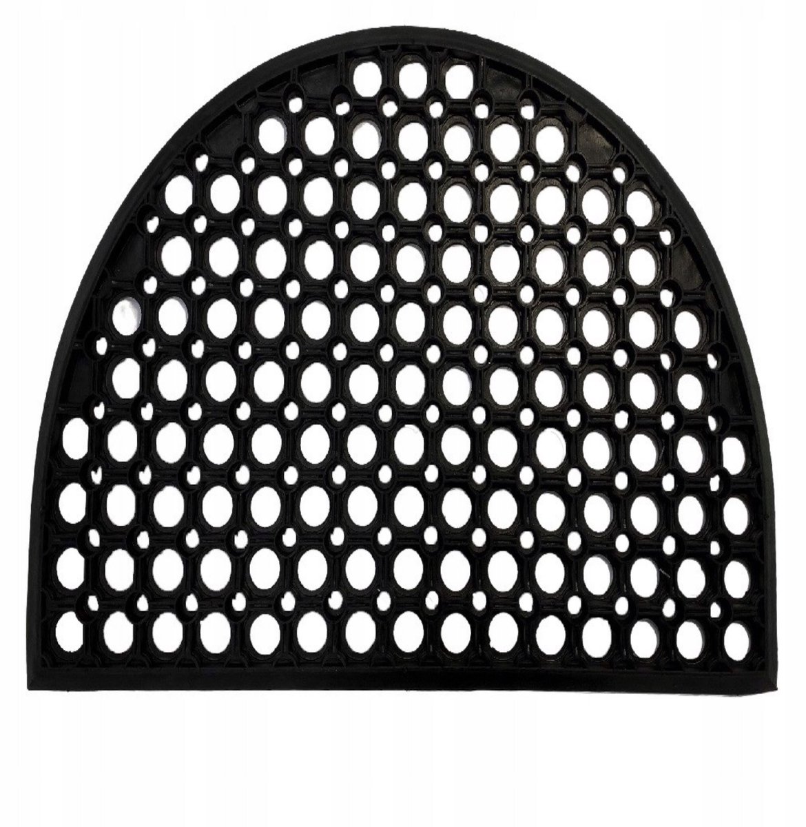 Antislip rubber deurmat 60x40 cm, vorstbestendig, zwart