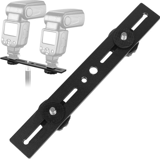 Camera accessoire: Dual Camera Mount Flash Extension Bar, 8 inch ...