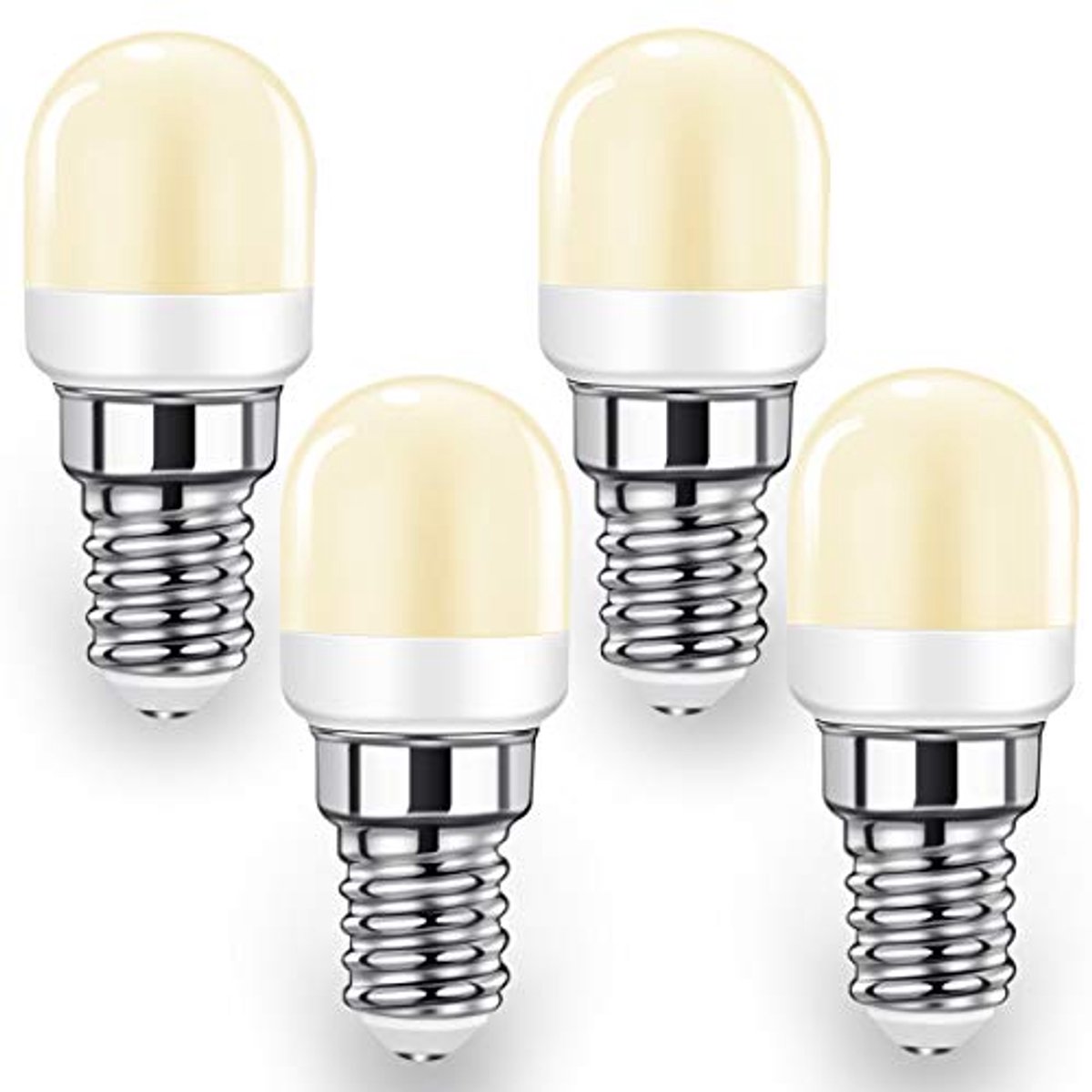 E14 LEDlampen 2W Warmwit - Ideaal voor Koelkast, Afzuigkap en Nachtlampje - Set van 4
