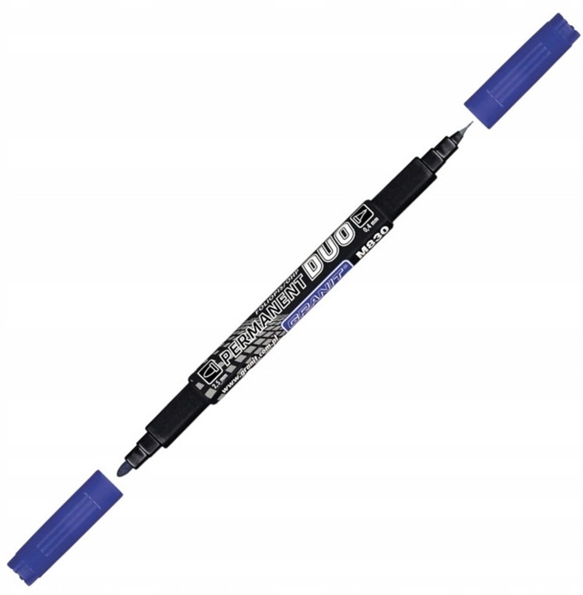 Granit Duo Permanent Marker - Dubbelzijdig Blauw