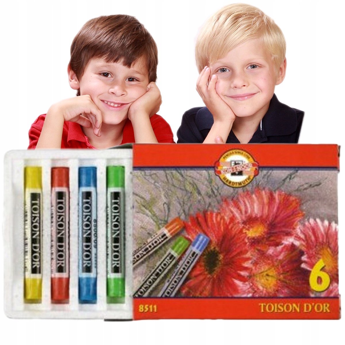 Koh-I-Noor Fleece Droge Pastels 6 Kleuren - School & Creatief