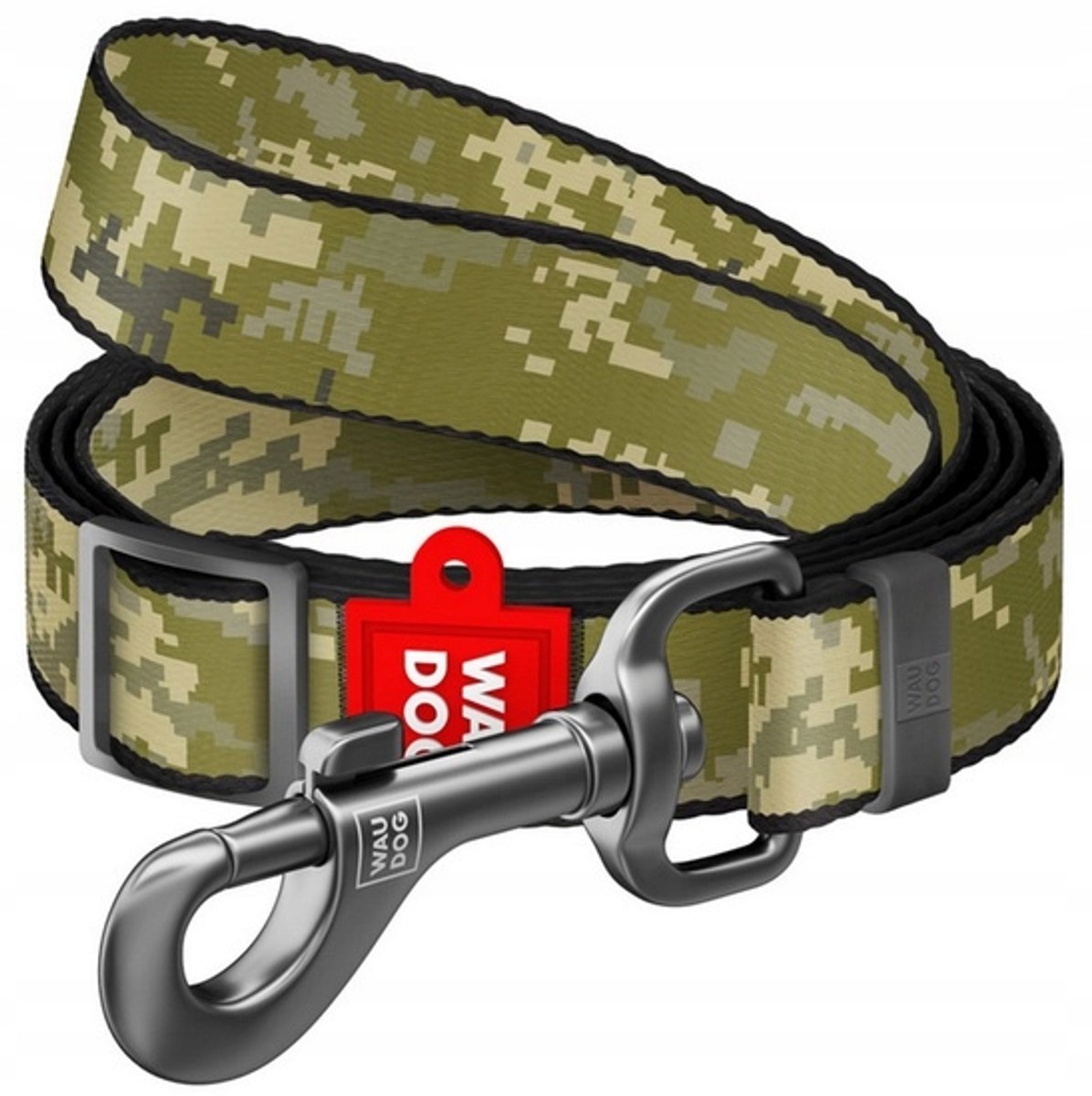 Verstelbare WauDog Hondenlijn S 15mm/152-183cm MILITARY