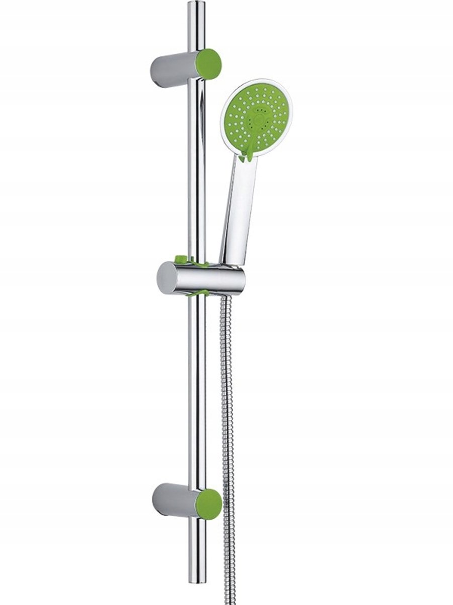 Kuchinox Fluo Doucheset Chroom met Groen Accent - 700mm