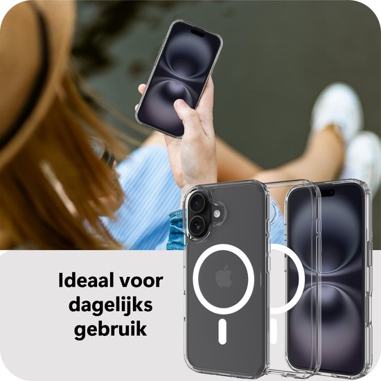 Coque Cazy pour iPhone 16 - Compatible MagSafe - Coque arrière de qualité militaire - Transparente