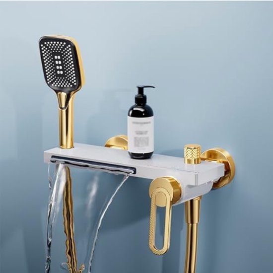 Rea Waskraamkraan Drop Low Geborsteld Goud 10,8x12x14,5cm