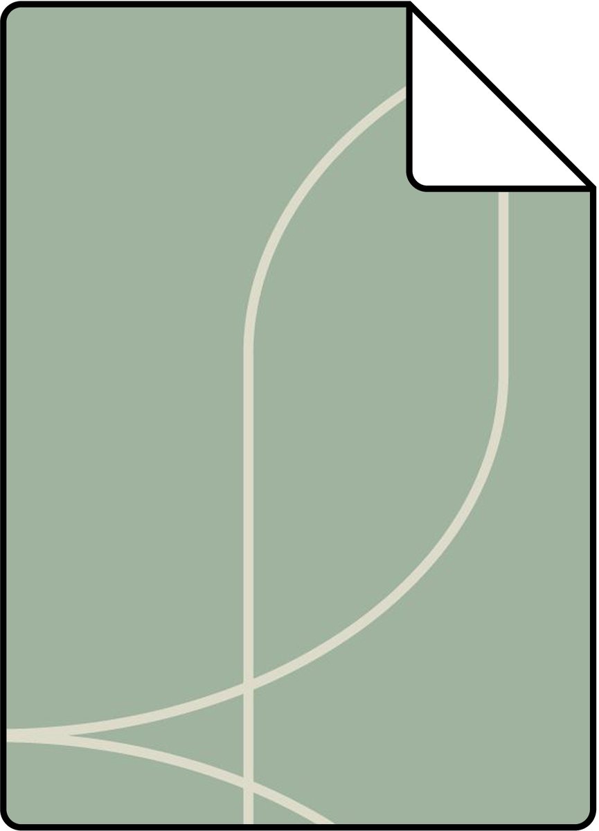 Proefstaal ESTAhome behang geometrische vormen mintgroen - 26.5 x 21 cm - 139650-S