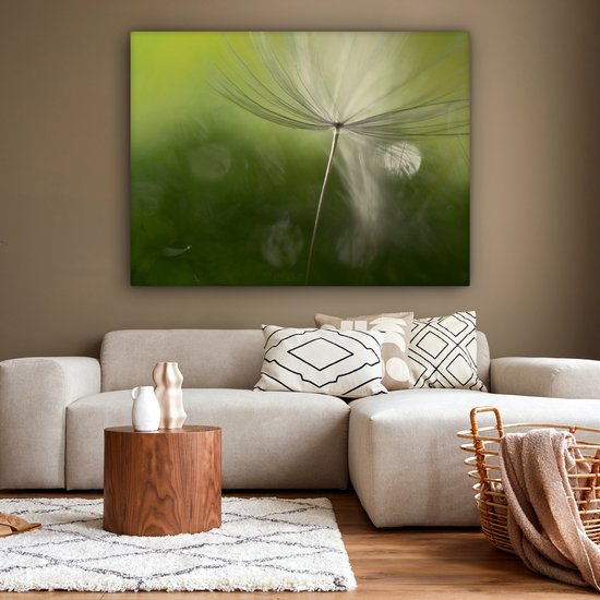 Peinture sur toile - Photo sur toile - Fleurs - Tournesol - Graines - Wit - Plantes - Décoration de chambre - 160x120 cm - Toile en toile