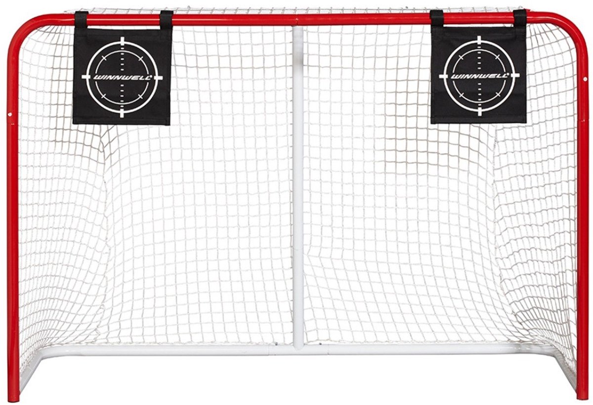 Winnwell - Objecten voor ijshockeytechniek te oefenen - 2-pack - Te bevestigen op ijshockeydoel