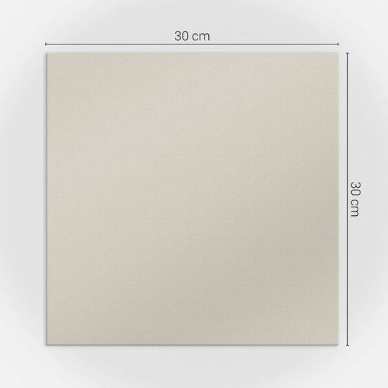 Vlakke, lichtbeige tegel van 30x30 cm met een subtiel textuur.