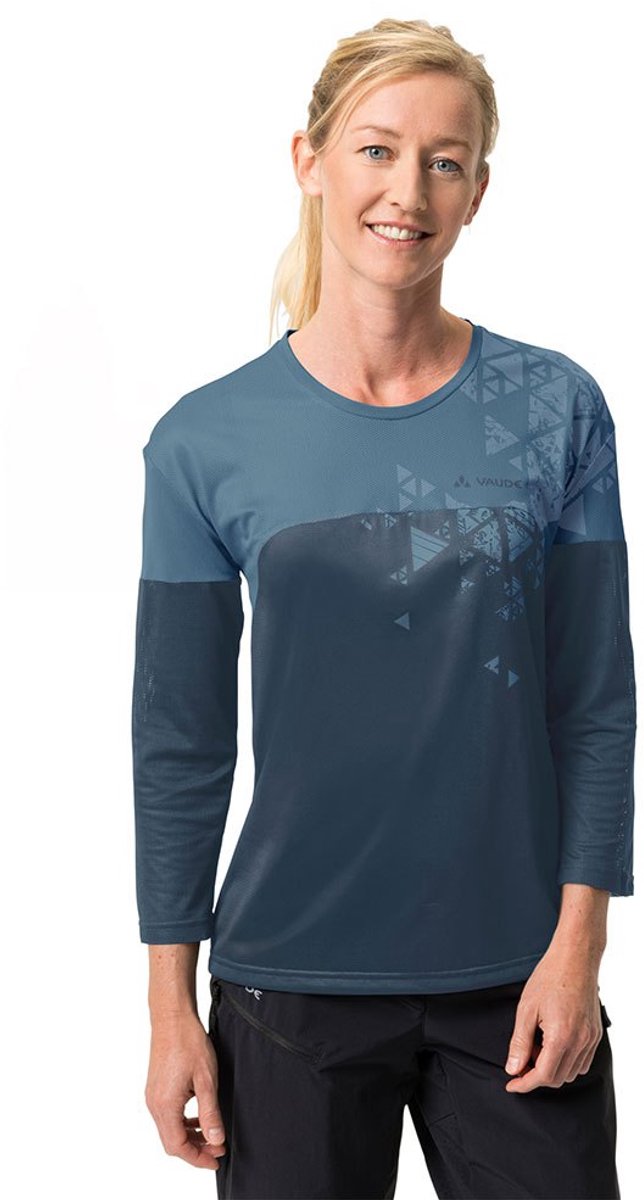 Vaude Bike Moab V T-shirt Met Lange Mouwen Vrouw Blauw