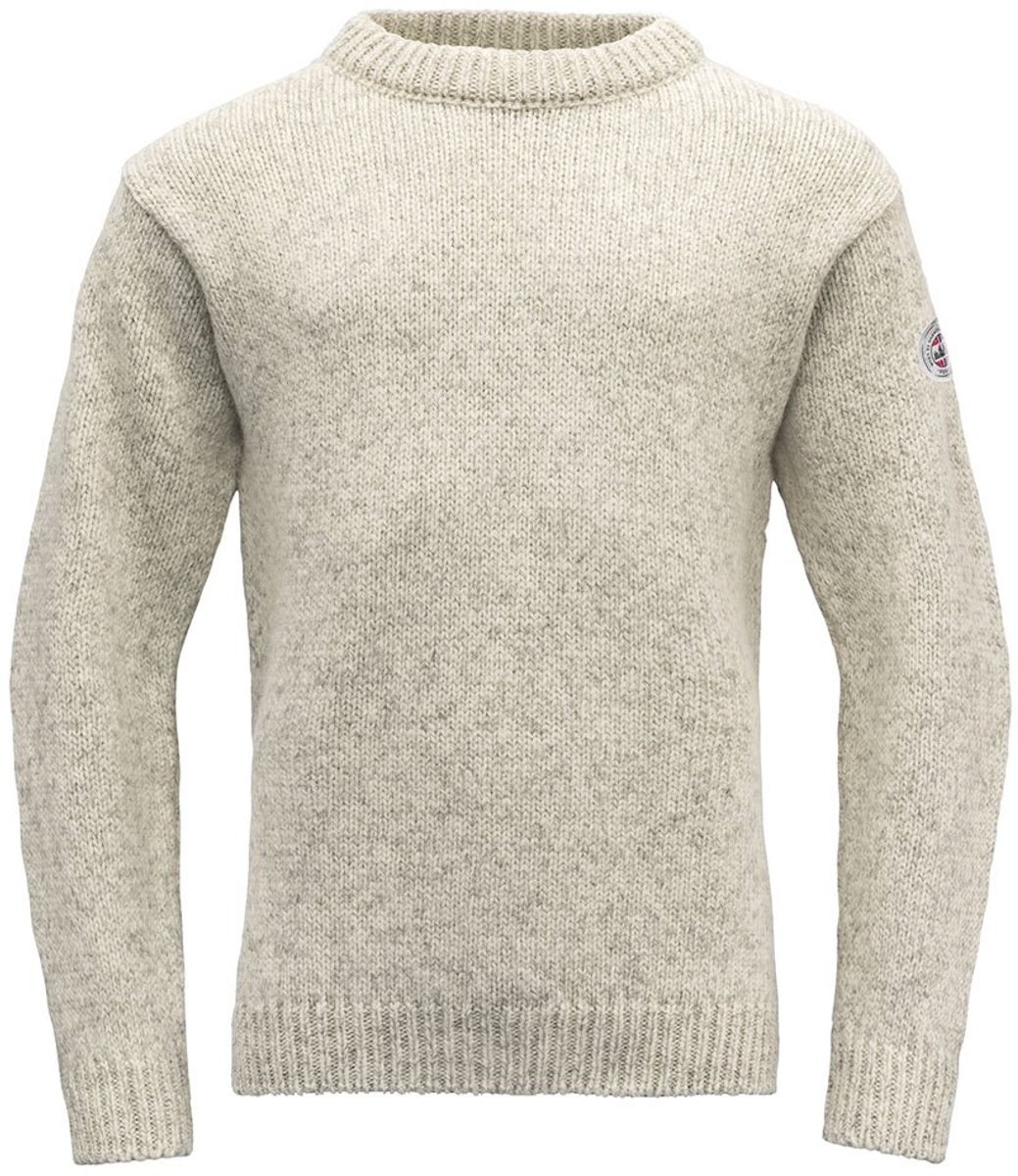 Devold Nansen Sweater Crew Neck Trui Heren Melange Grijs