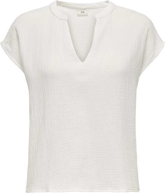 Jacqueline de Yong Chemisier Jdytheis Lion Life S/s Top Wvn Noos 15317398 Cloud Dancer Dames Taille - XXL