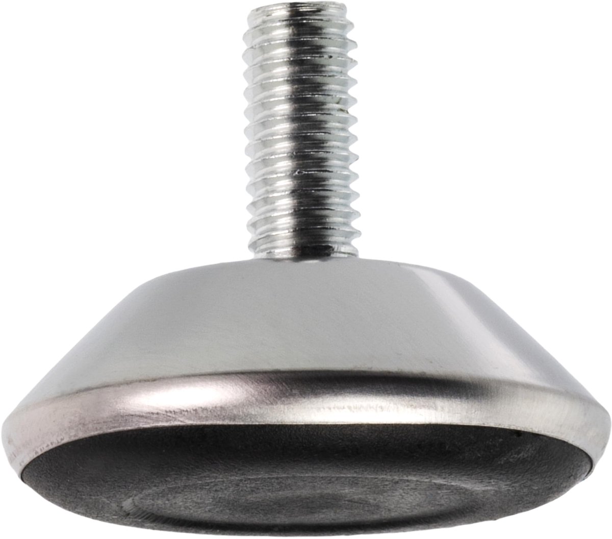 Set van 10 verstelbare meubelpoten van metaal met schroefdraad M8 en een diameter van 40 mm in zwarte kleur, hoogte 33 mm, ideaal voor banken, bureaus en tv-meubels