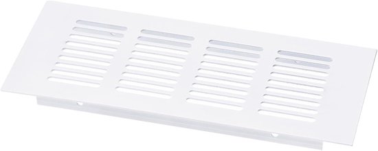 Europlast kunststof ventilatierooster rechthoekig wit met grill 130 x 300mm - VR1330 Europlast kunststof ventilatierooster rechthoekig wit met grill 130 x 300mm - VR1330