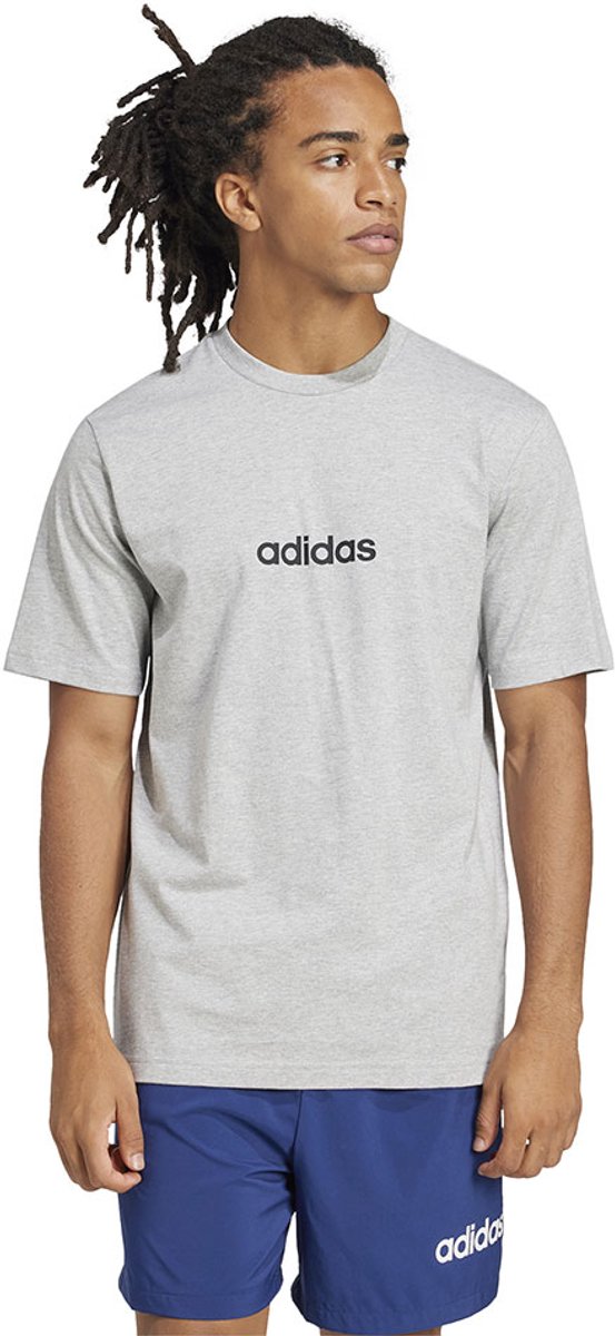 Adidas Essentials Linear Single Jersey T-shirt Met Korte Mouwen 2XL Regular Man Zwart