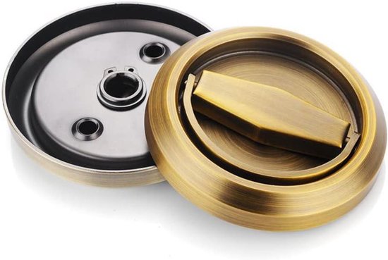 Allecto Plus - Poignée de porte encastrée en acier inoxydable pour porte de placard - Set de 2