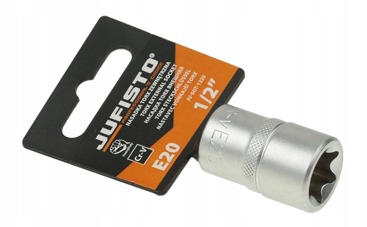 Jufisto Torx E-20 Dopslagsleutel 1/2" Cr-V
