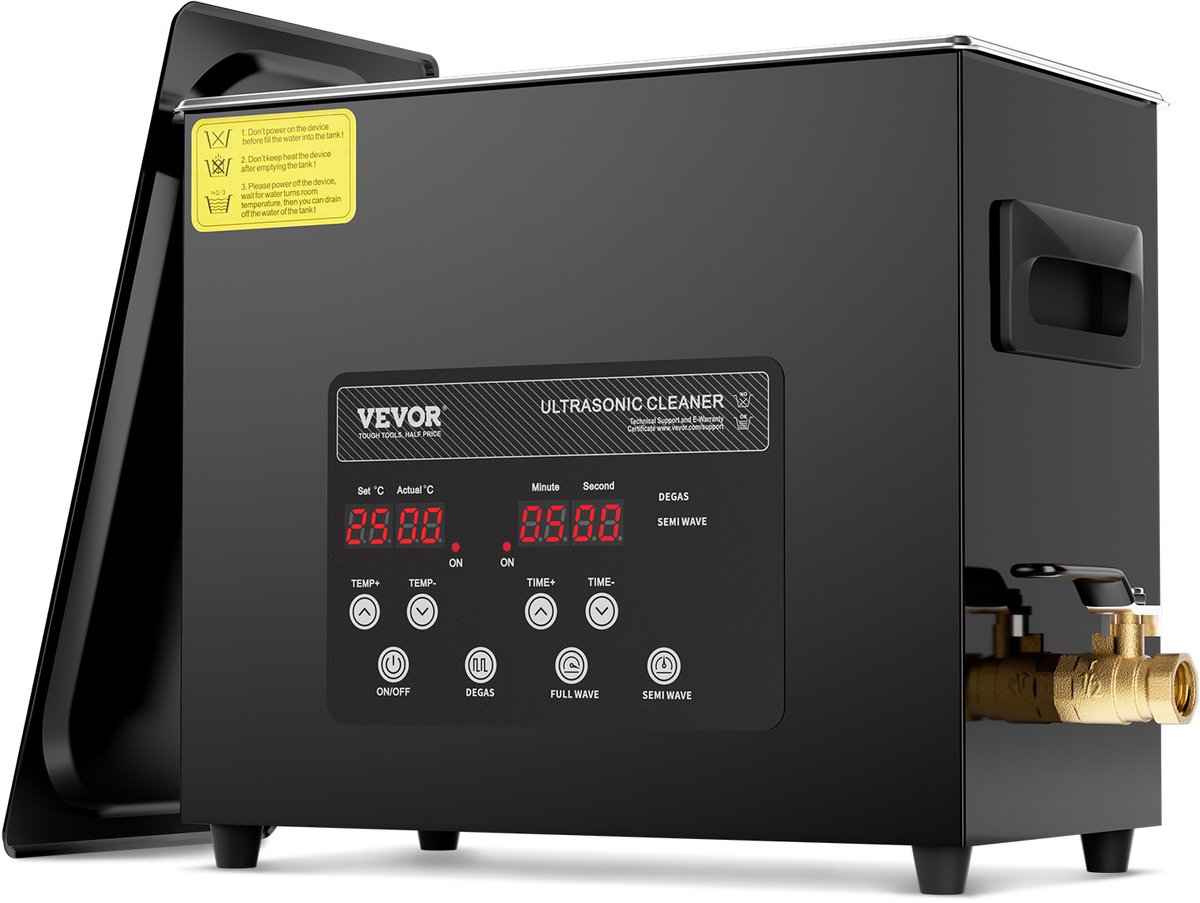 VEVOR 6L Ultrasoon Reinigingsapparaat met Mandverwarmer en Timer 180W