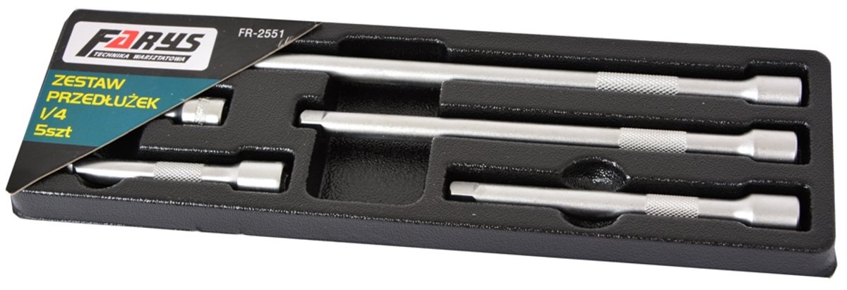 5-delige Dop Verlengstuk Set 1/4" CRV Staal