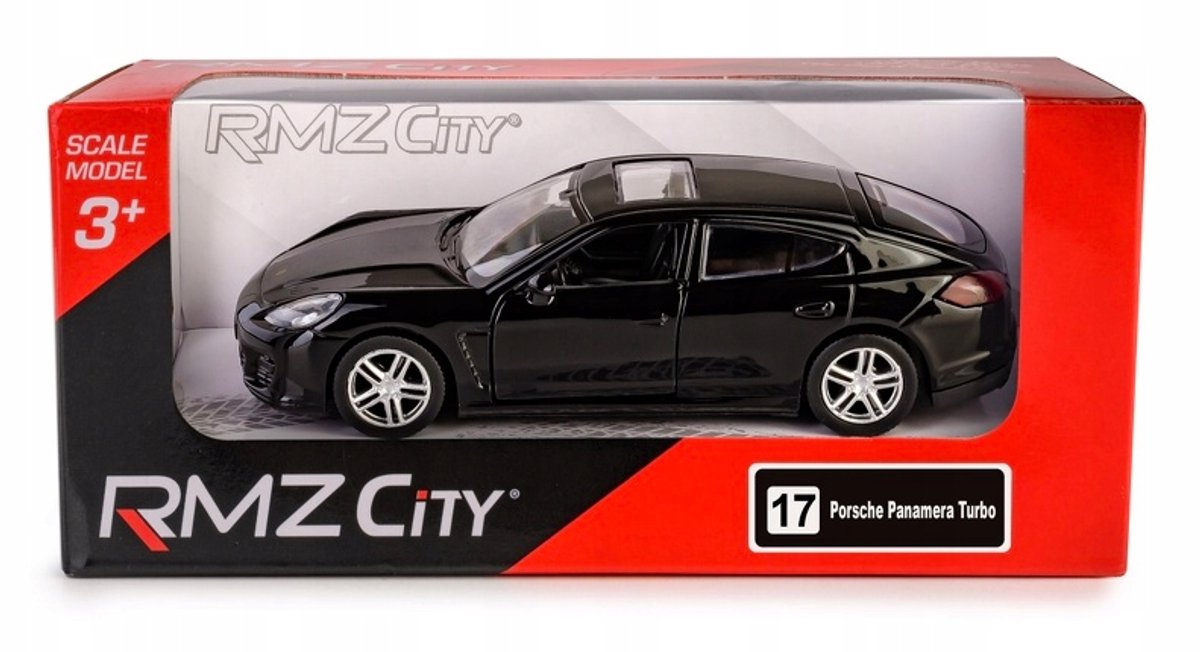 RMZ City Porsche Panamera Turbo Zwart Metaal 1:32 Speelgoedauto