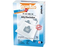 CleanBag stofzuigerzakken 4 stuks - Geschikt voor AEG Aventure, Ergo Essence, Salomon, T2, Vampyr 5000 - Electrolux Bolero Filio Power Plus Powermax Samba Tango - Gr 28S E53N ES53 - Inclusief 1 filter - Alternatief