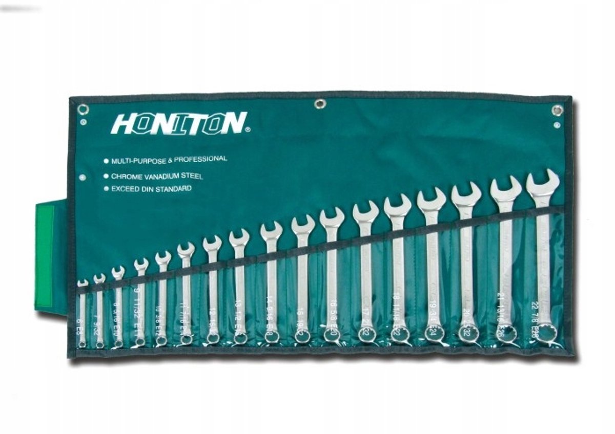 Honiton Honidriver Sleutelset 6-22mm, 17 Delig, Torx, Metrisch & Inch Maten