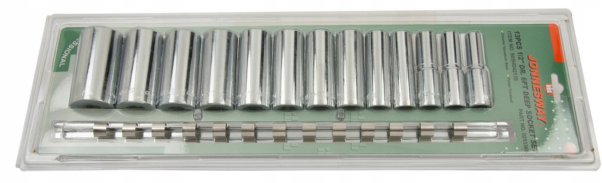 Jonnesway 13-delige lange 1/2" 6-hoek doppenset