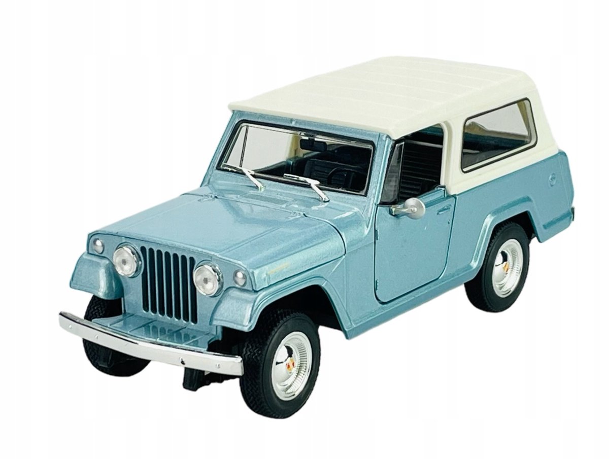 Welly 1967 Jeepster Commando Station Wagon Blauw Metaal 1:24 Model