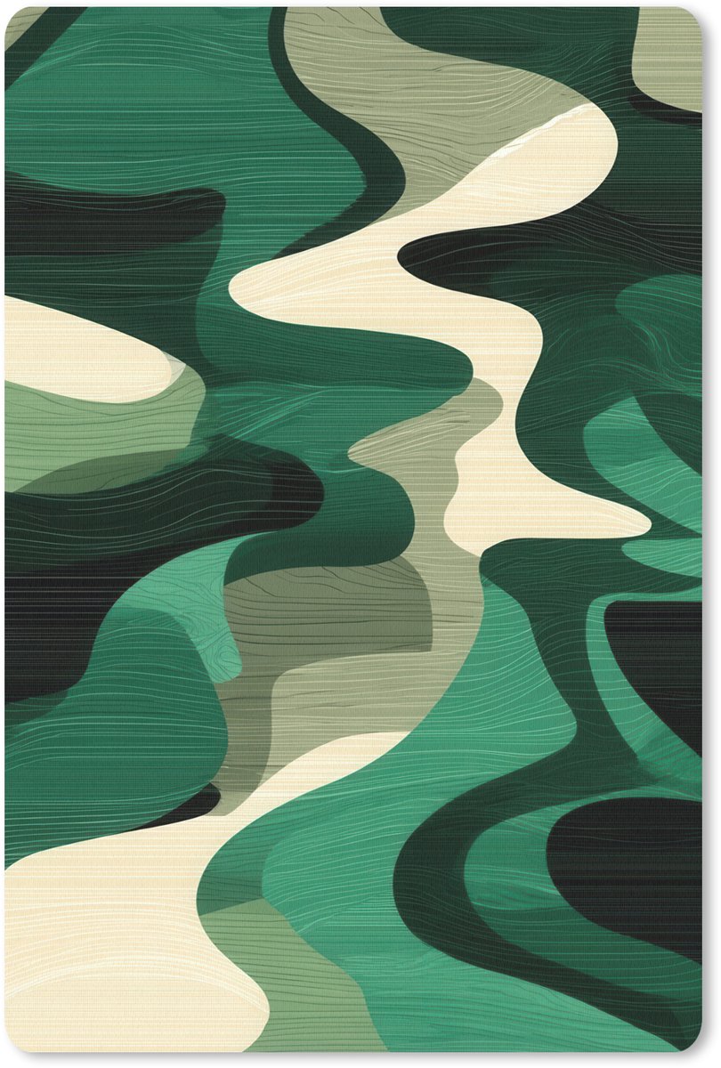 Muismat 18x27 cm - Mousepad Abstract - Camouflage - Groen - Muismatten