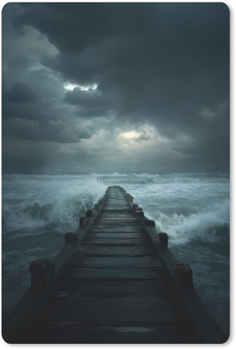 Muismat 18x27 cm - Mousepad Steiger - Storm - Golven - Muismatten