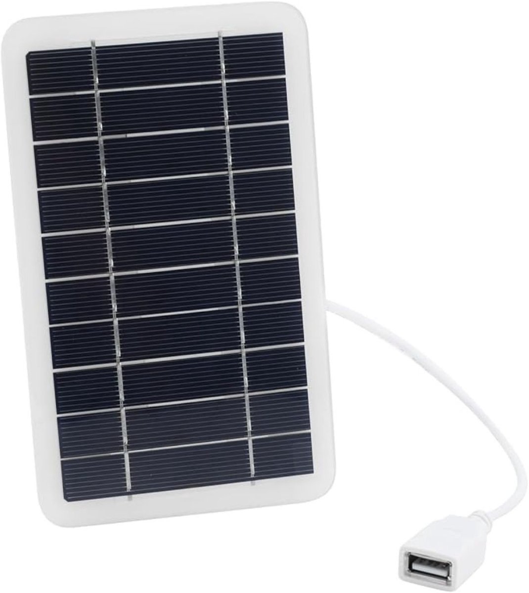 Thuys – Draagbaar Zonnepaneel – Solar Charger – Opvouwbaar – 6w – 18 x 15 x 2cm – Wit