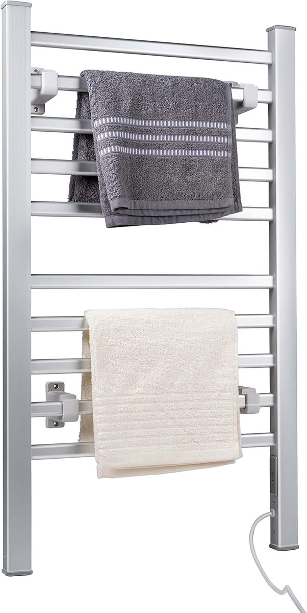 Elektrische Handdoekradiator - Warm en Droog Handdoeken en Kleding in Badkamer - Wand- of 