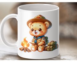 Mok Schattige Scout Beer Mok, Camping Mok Cadeau, Kinder Mok, Cartoon Mok, Grappige Mok, Thee Koffie Mok, Cadeau voor kinderen, Mok voor